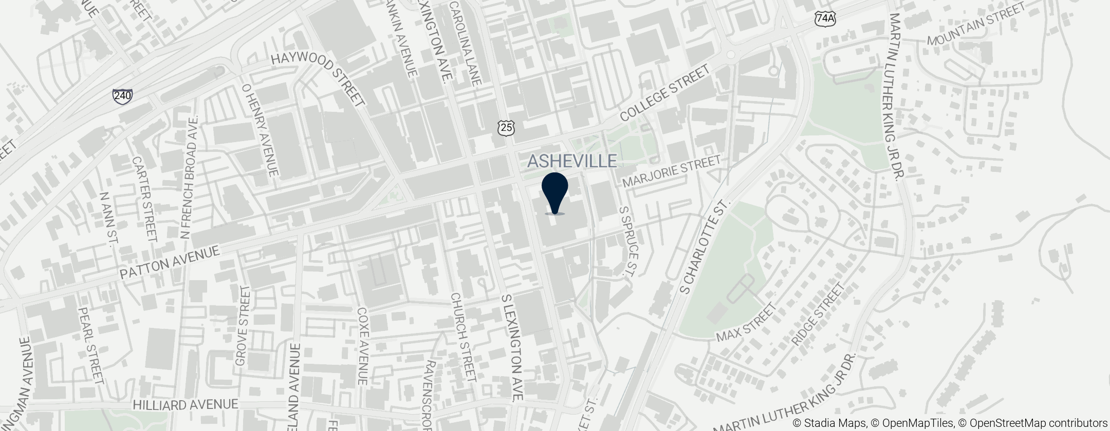Map of Asheville Art Museum