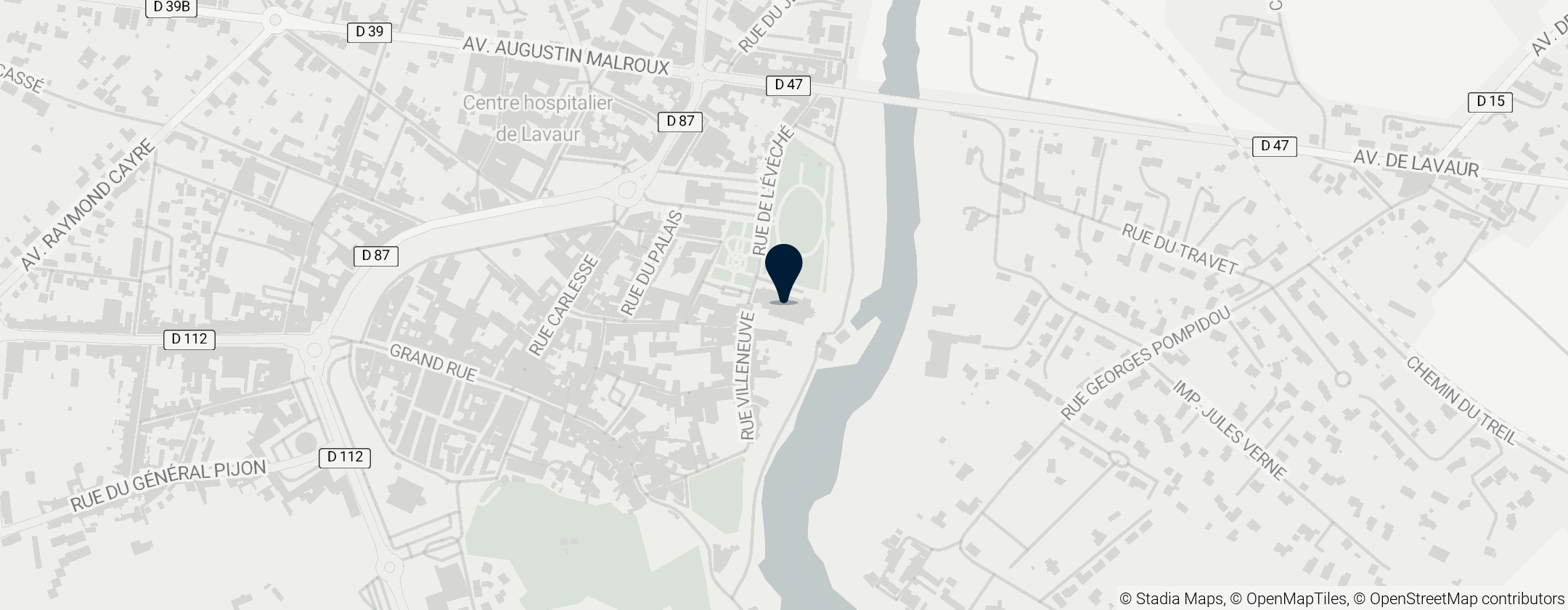 Map of Lavaur Cathedral