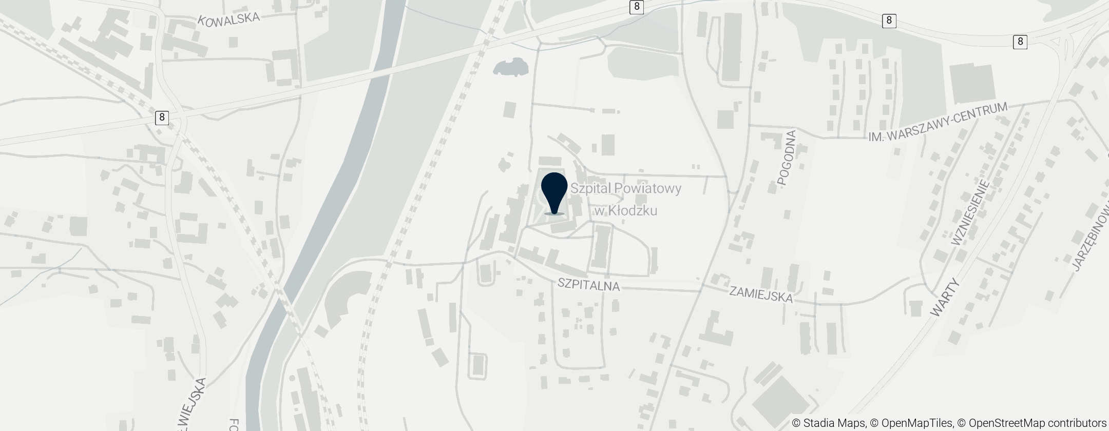 Map of Szpital Powiatowy w Kłodzku