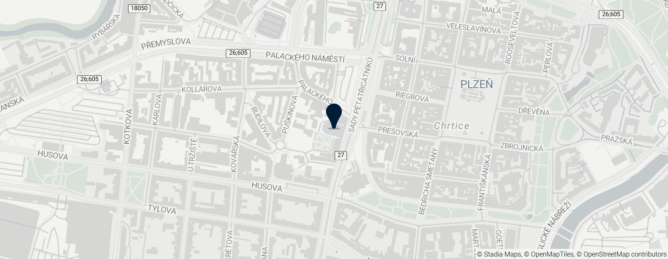 Map of Great Synagogue (Plzeň)