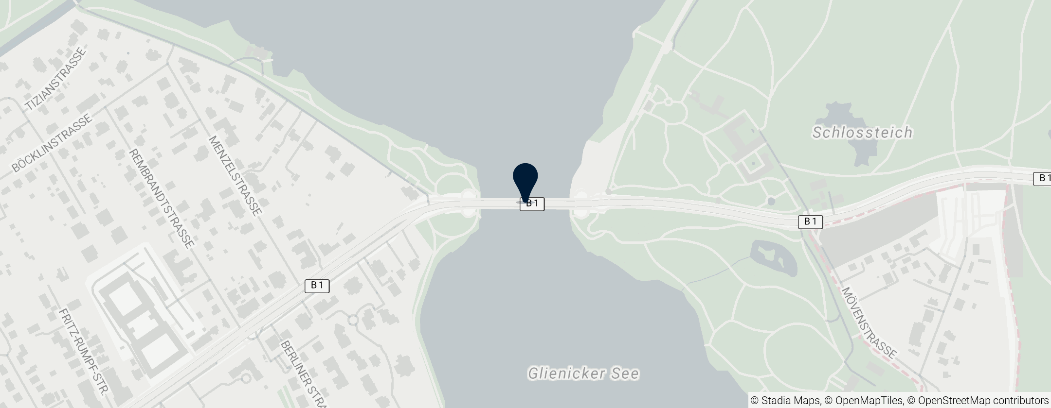 Map of Pont de Glienicke