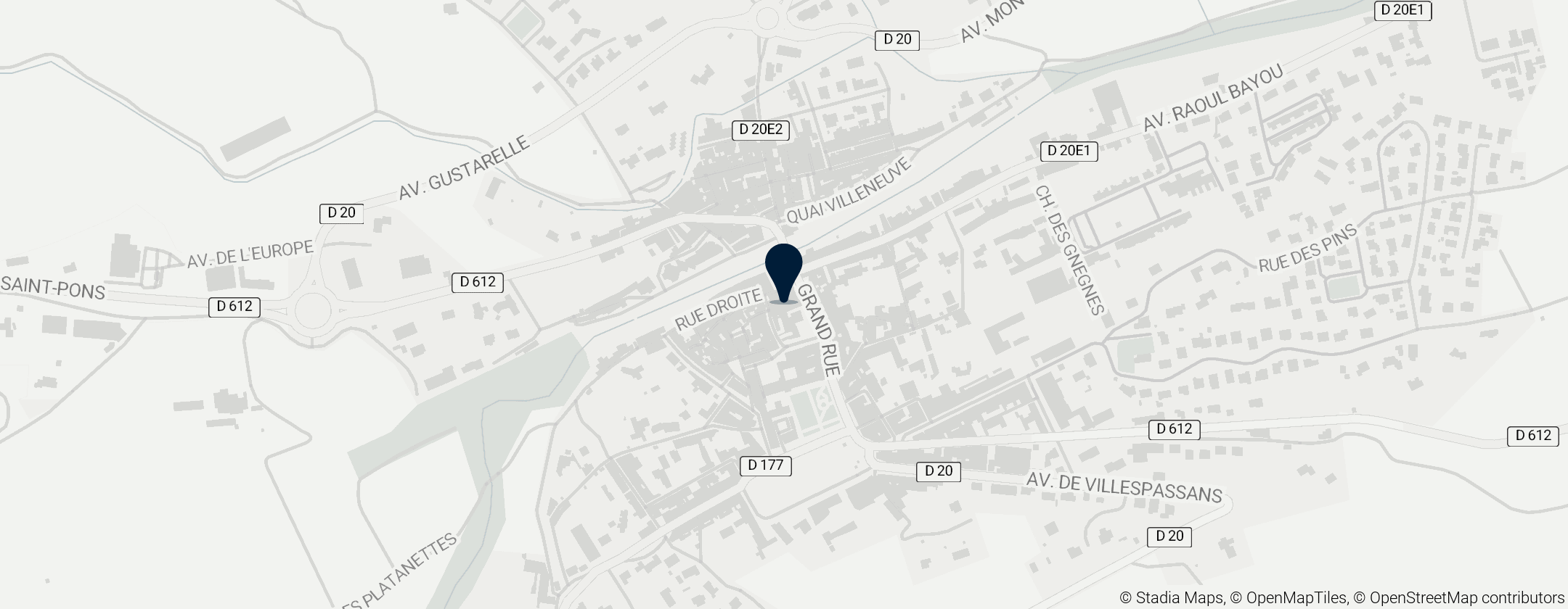 Map of Orgue Peyssy-Micot de l'église Notre-Dame-de-la-Barthe de Saint-Chinian