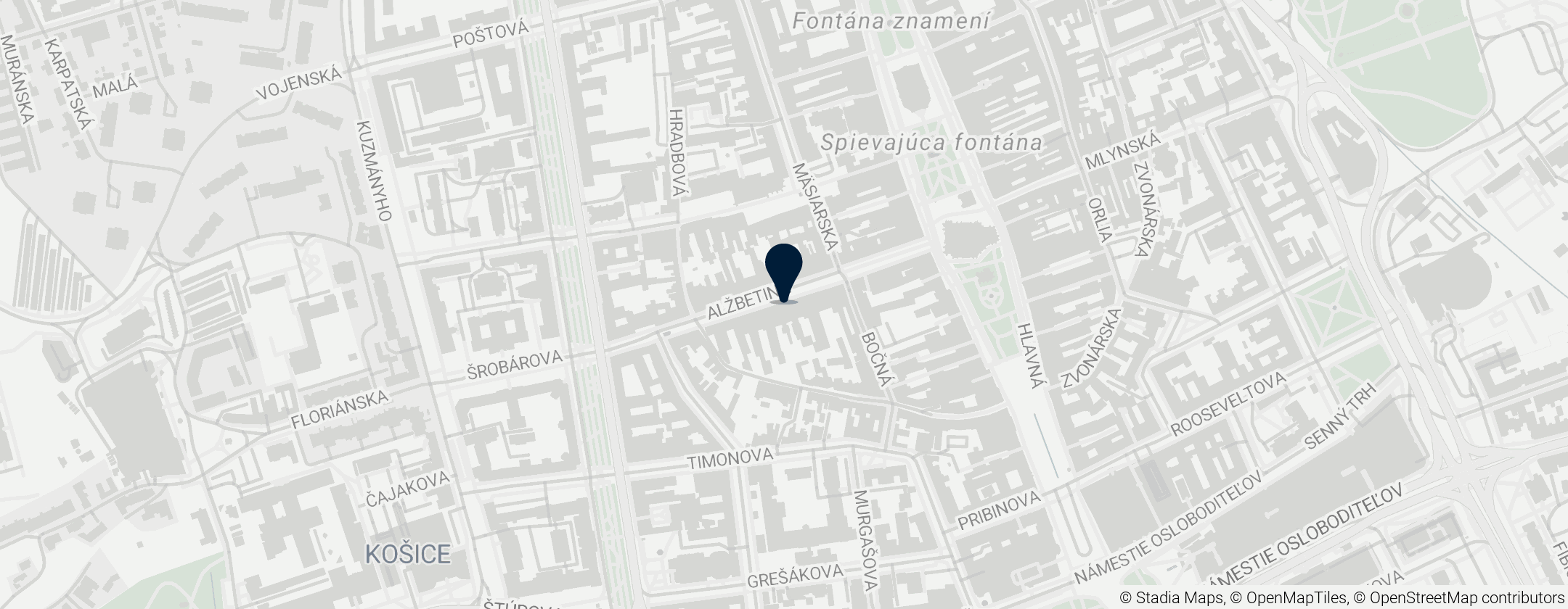 Map of East Slovak Art Gallery