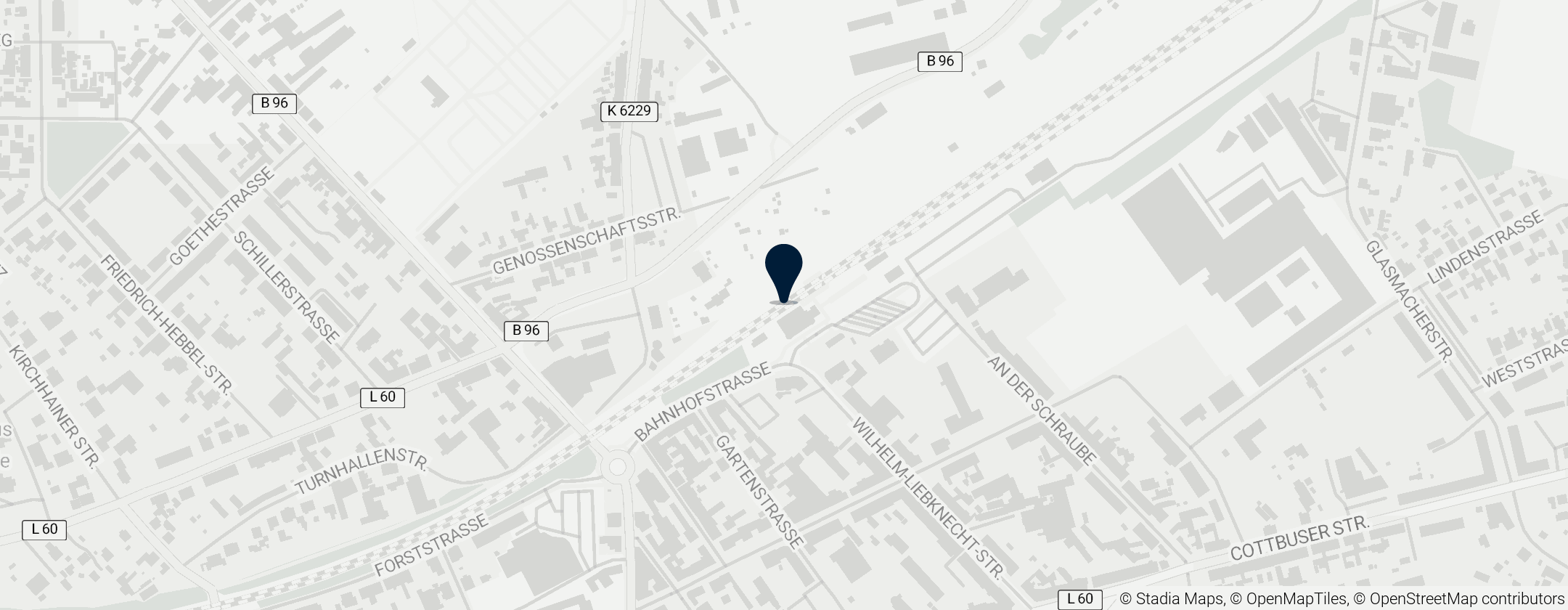 Map of Finsterwalde station