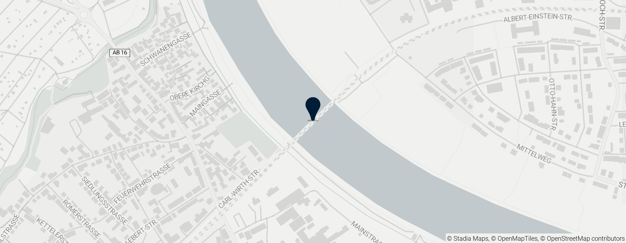 Map of Eisenbahnbrücke Stockstadt