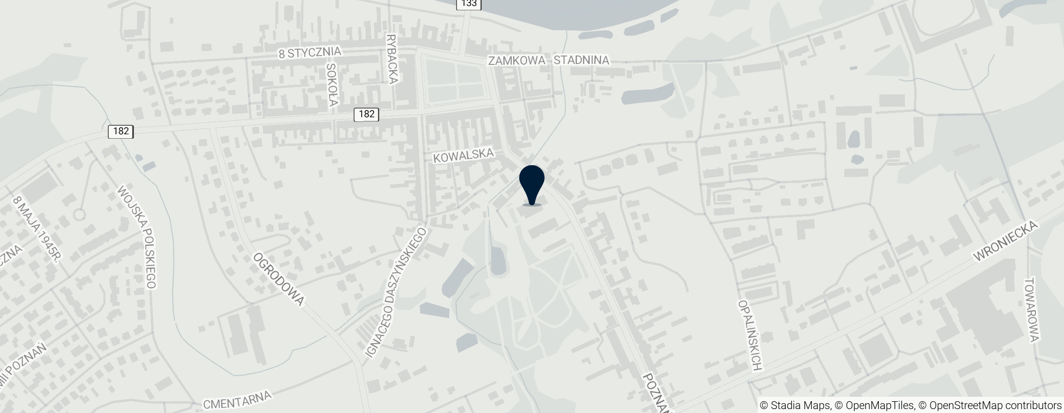 Map of Kościół Pobernardyński Najświętszej Maryi Panny Niepokalanie Poczętej w Sierakowie