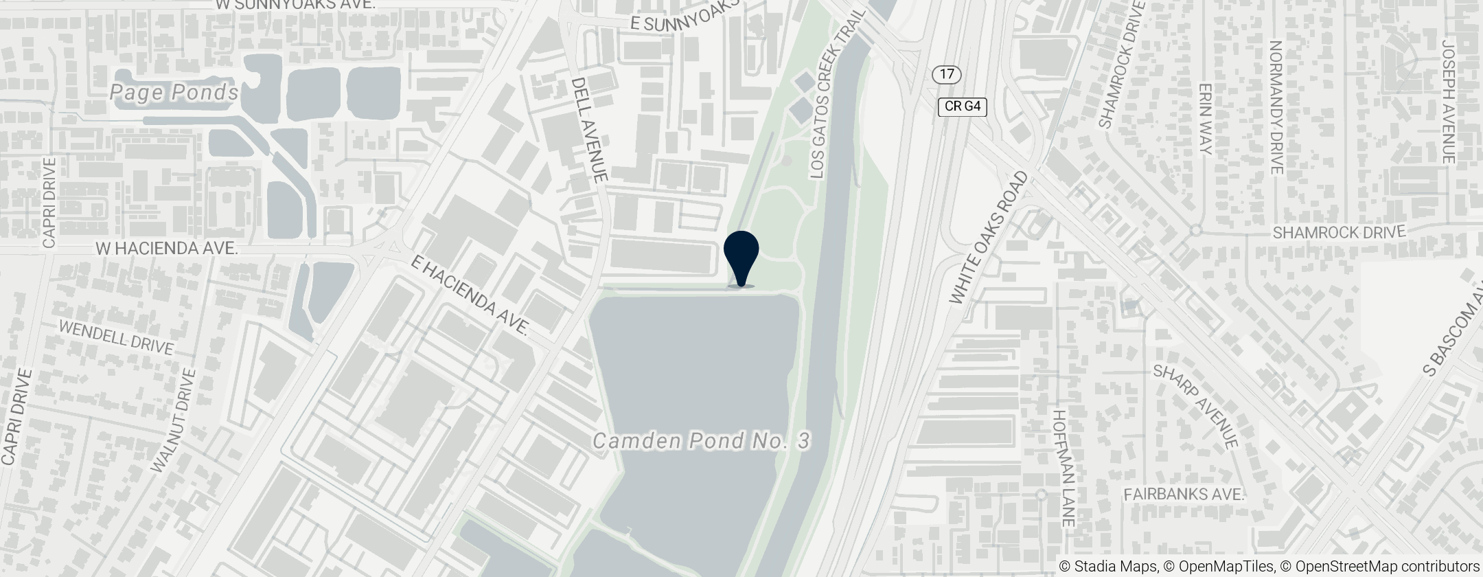 Map of Los Gatos Creek Trail