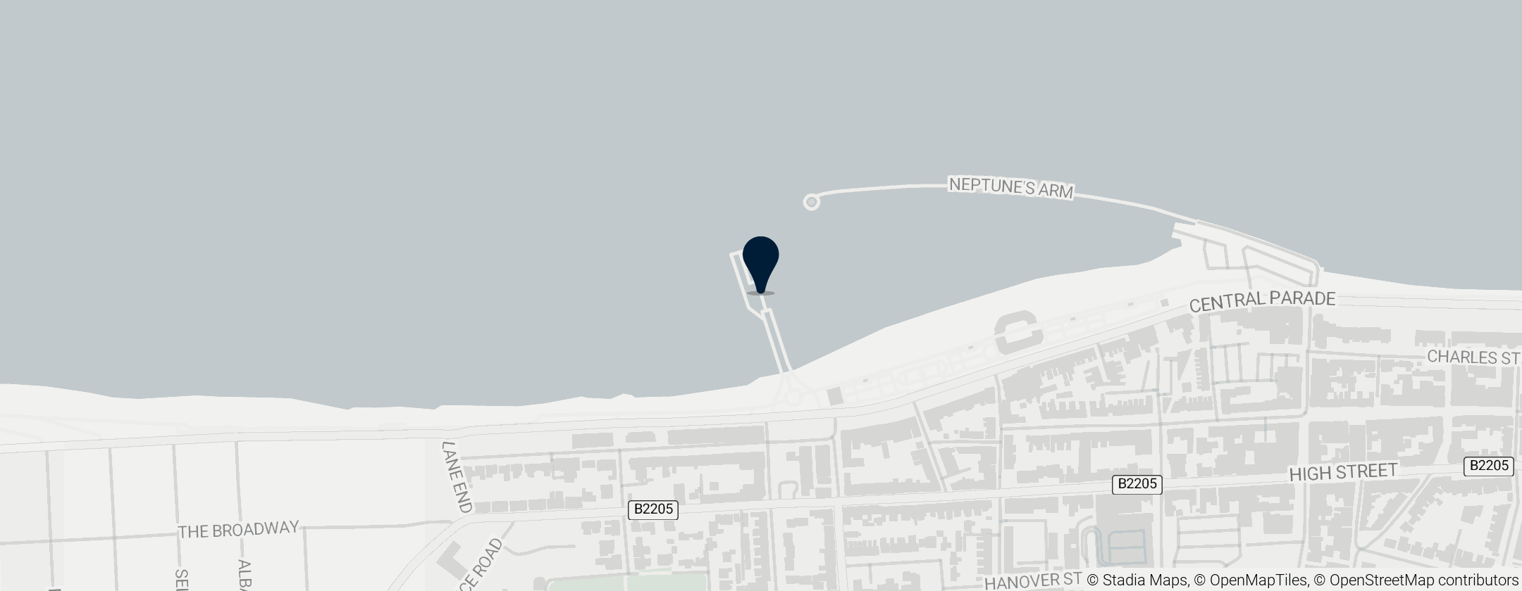 Map of Herne Bay Pier