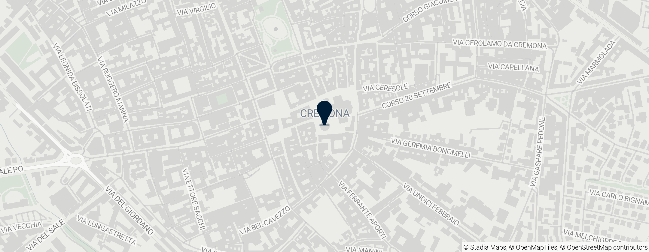 Map of Baptisterium v Cremoně