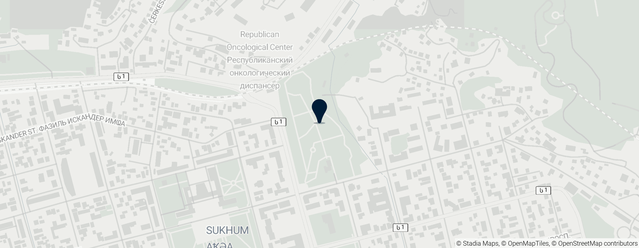 Map of Sukhumi Botanical Garden