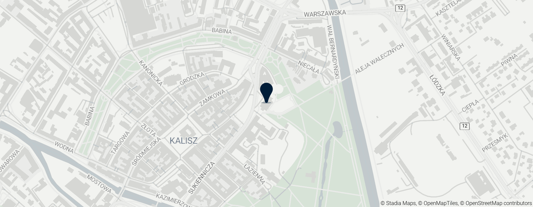 Map of Bazylika kolegiacka Wniebowzięcia Najświętszej Maryi Panny w Kaliszu