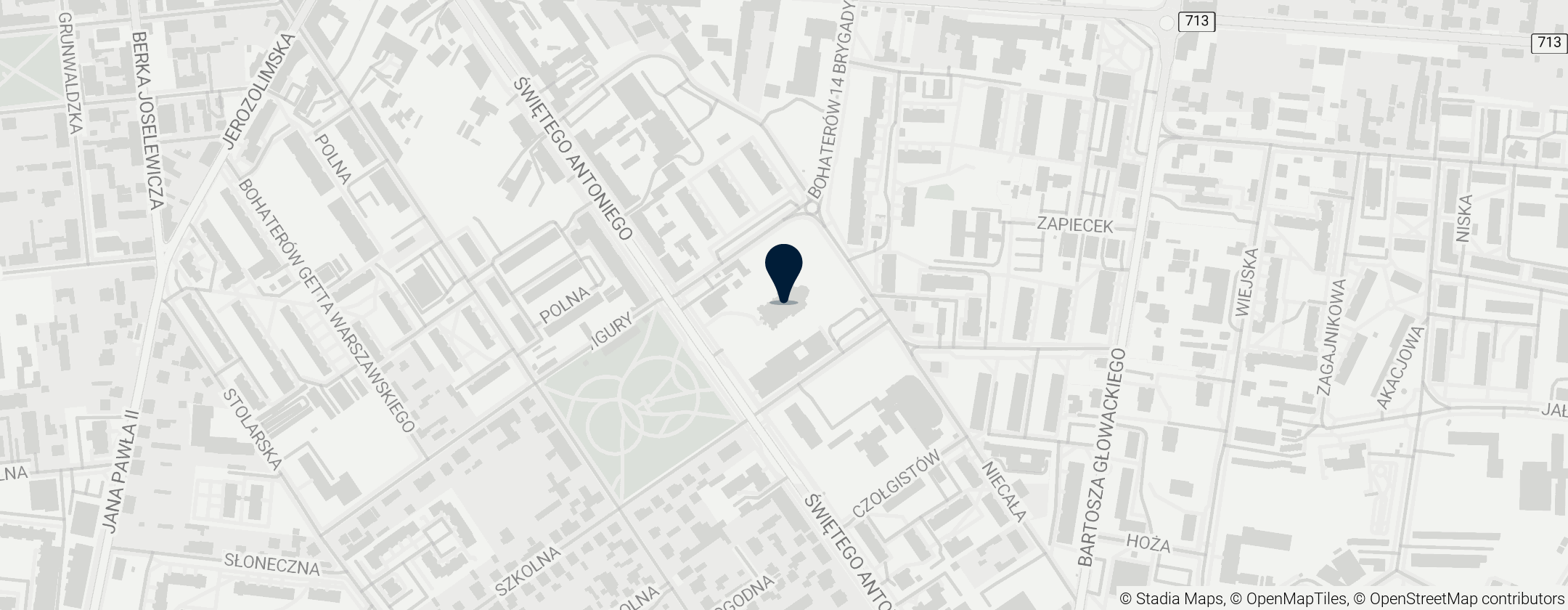 Map of Kościół Zbawiciela w Tomaszowie Mazowieckim