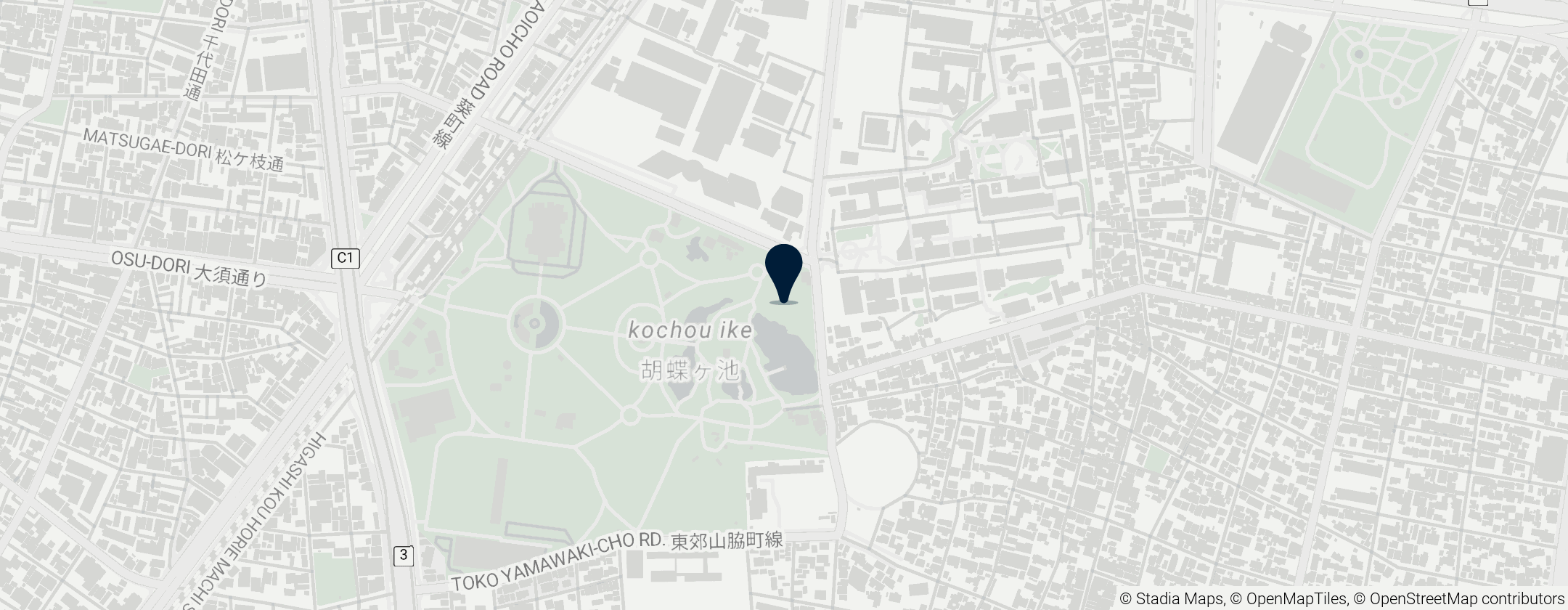 Map of site of Takaaki Kato statue