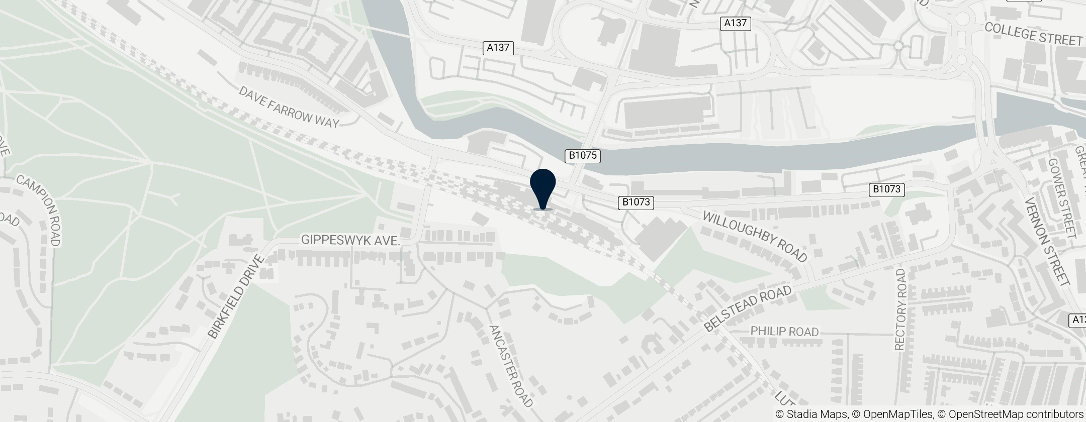 Map of Station Ipswich