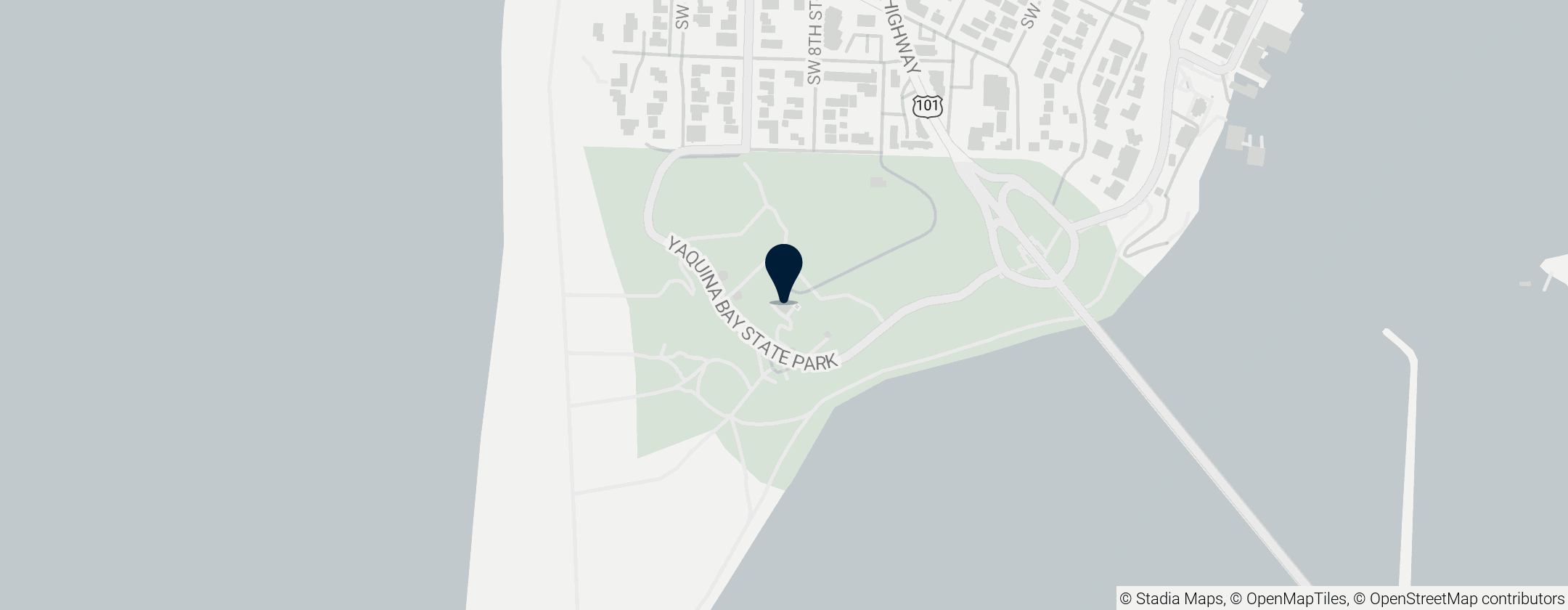 Map of Yaquina Bay Light