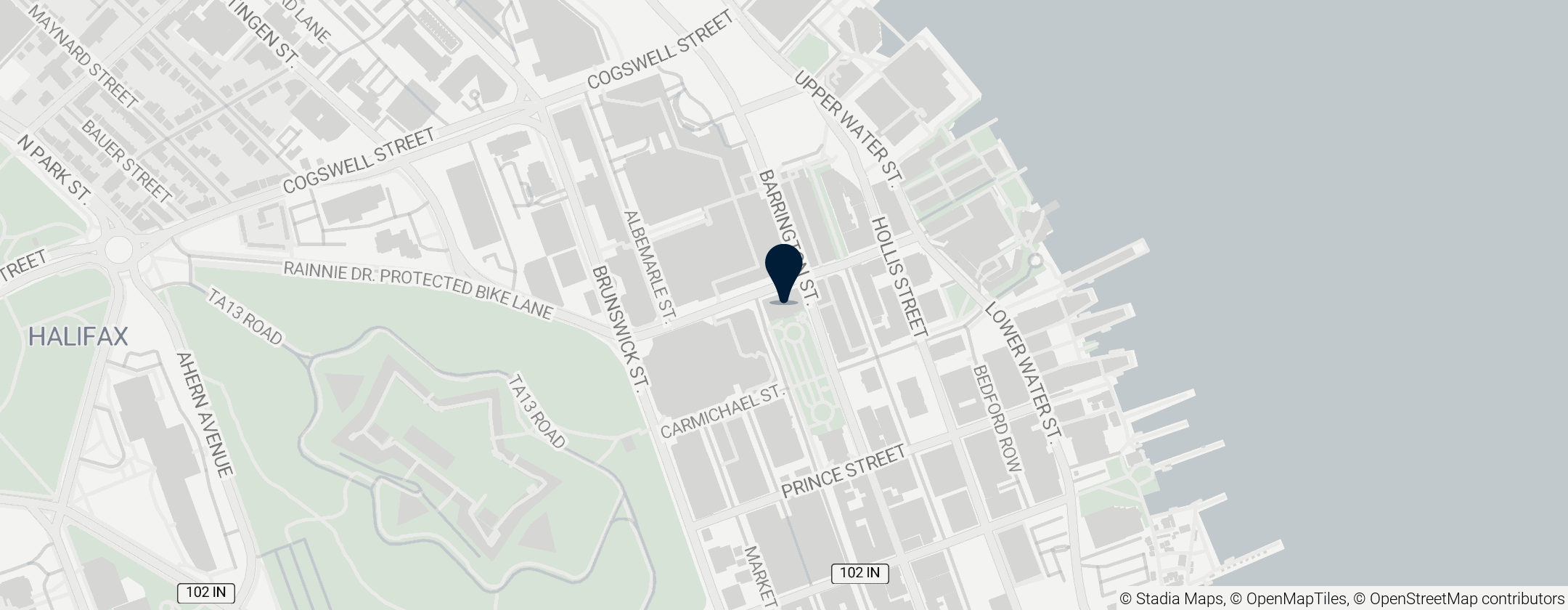 Map of Halifax City Hall