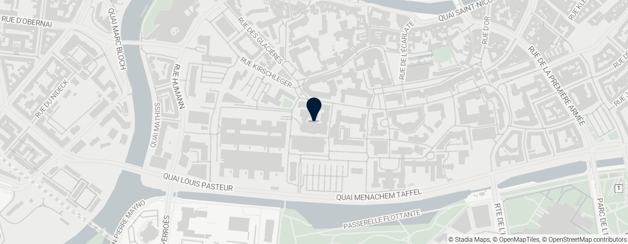 Map of Institut de recherche contre les cancers de l'appareil digestif