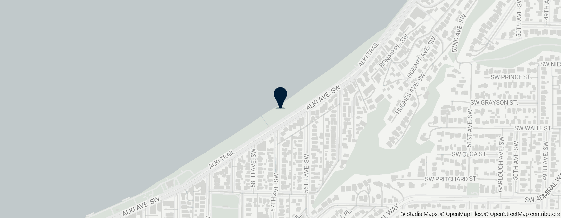 Map of Alki Beach