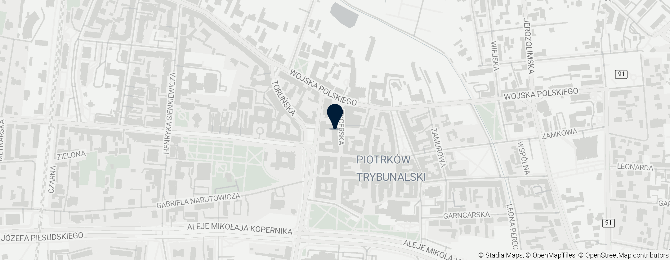 Map of Kościół Matki Bożej Śnieżnej w Piotrkowie Trybunalskim