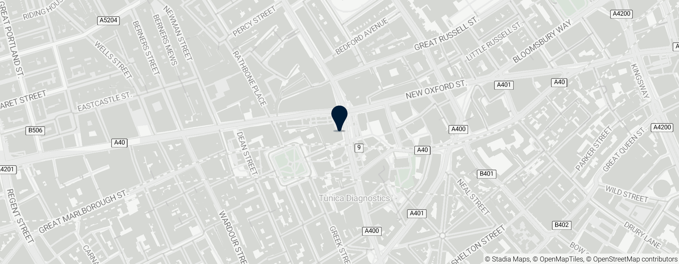 Map of Bahnhof Tottenham Court Road