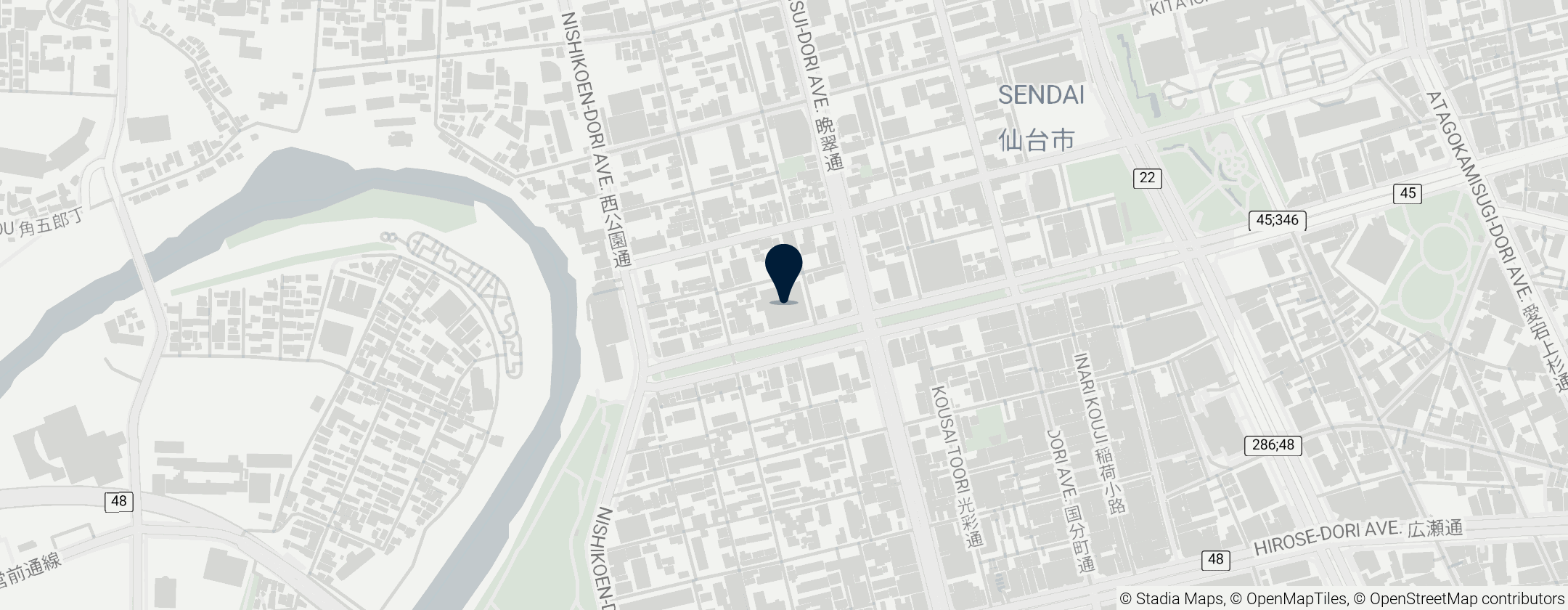 Map of Mediateca di Sendai