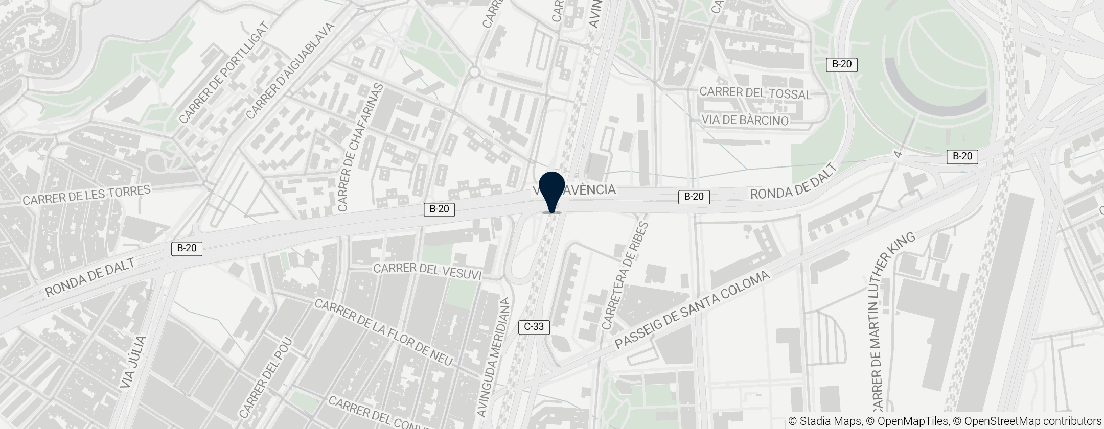 Map of Avinguda Meridiana