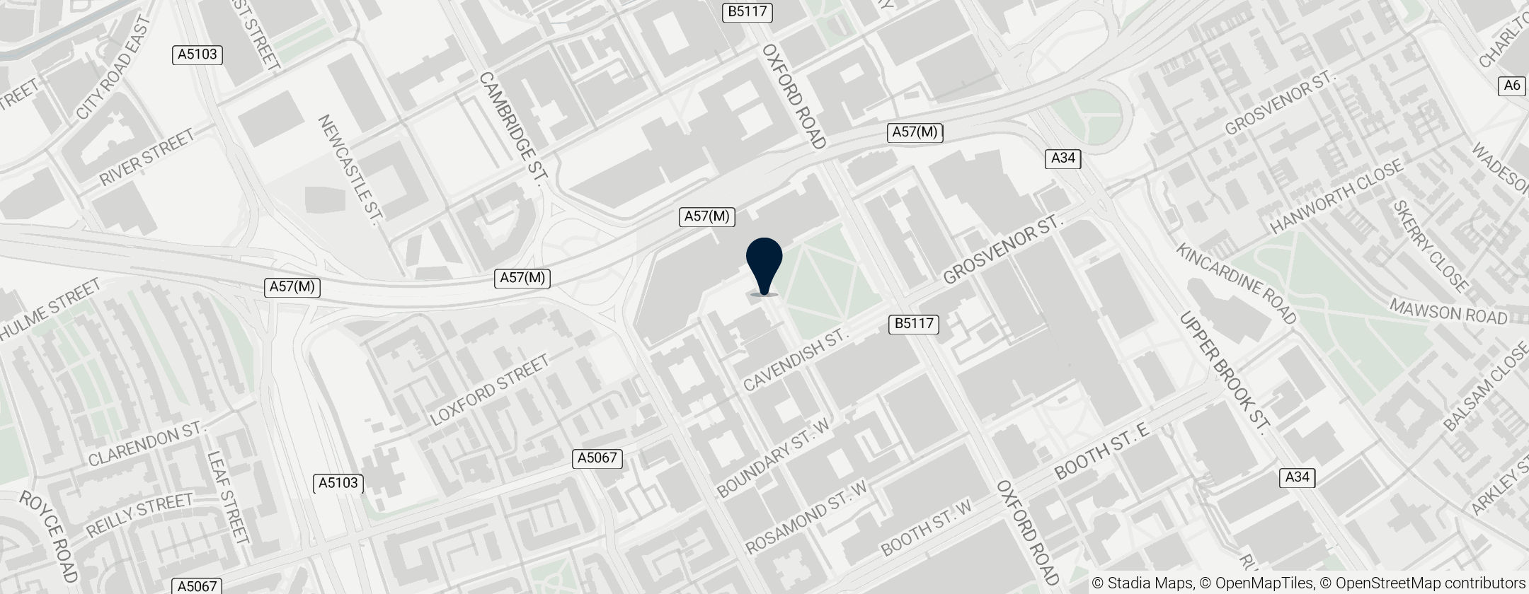 Map of Manchester Metropolitan University – All Saints Campus