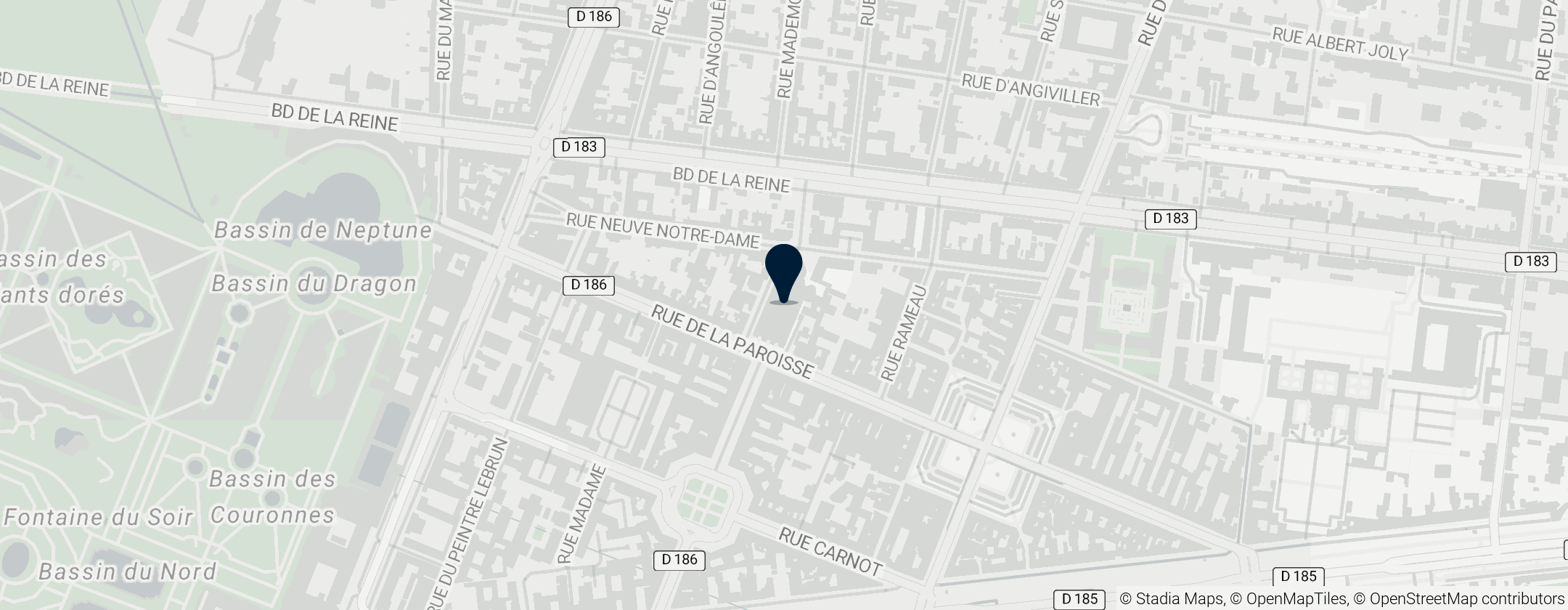 Map of Church of Notre-Dame, Versailles