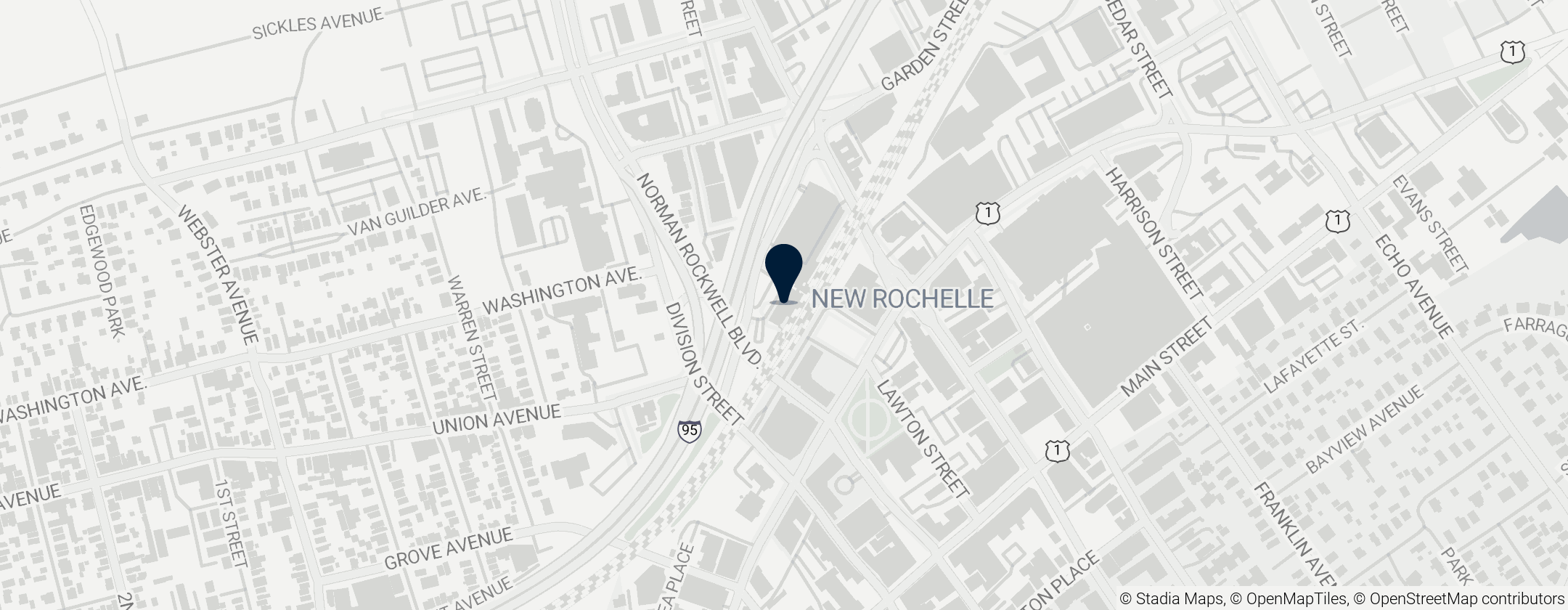 Map of New Rochelle station