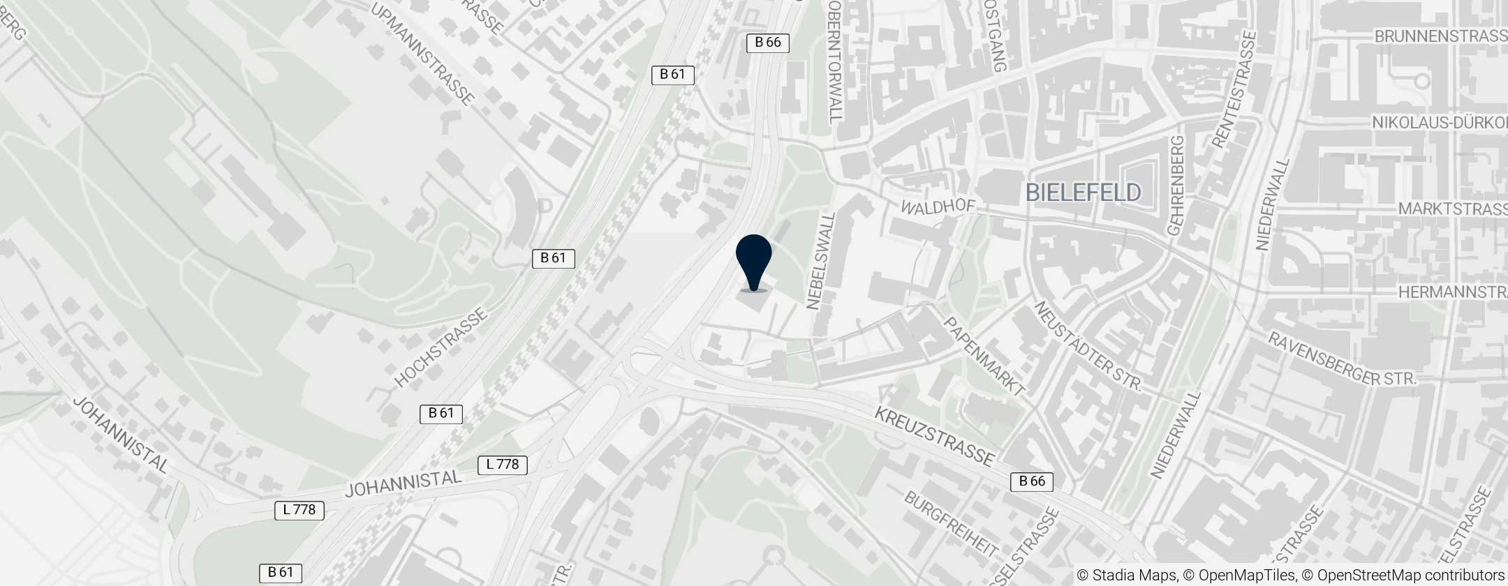 Map of Art Hall Bielefeld