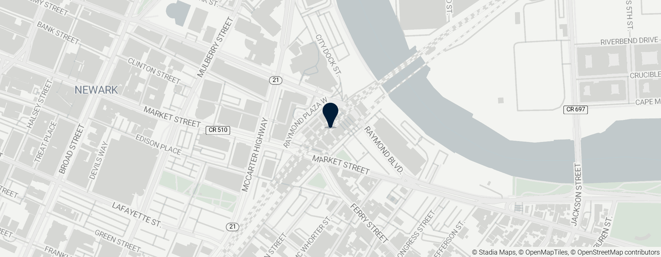 Map of Newark Penn Station