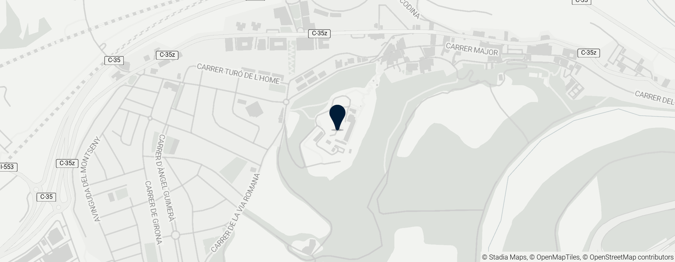 Map of Castillo - Fortaleza de Hostalric