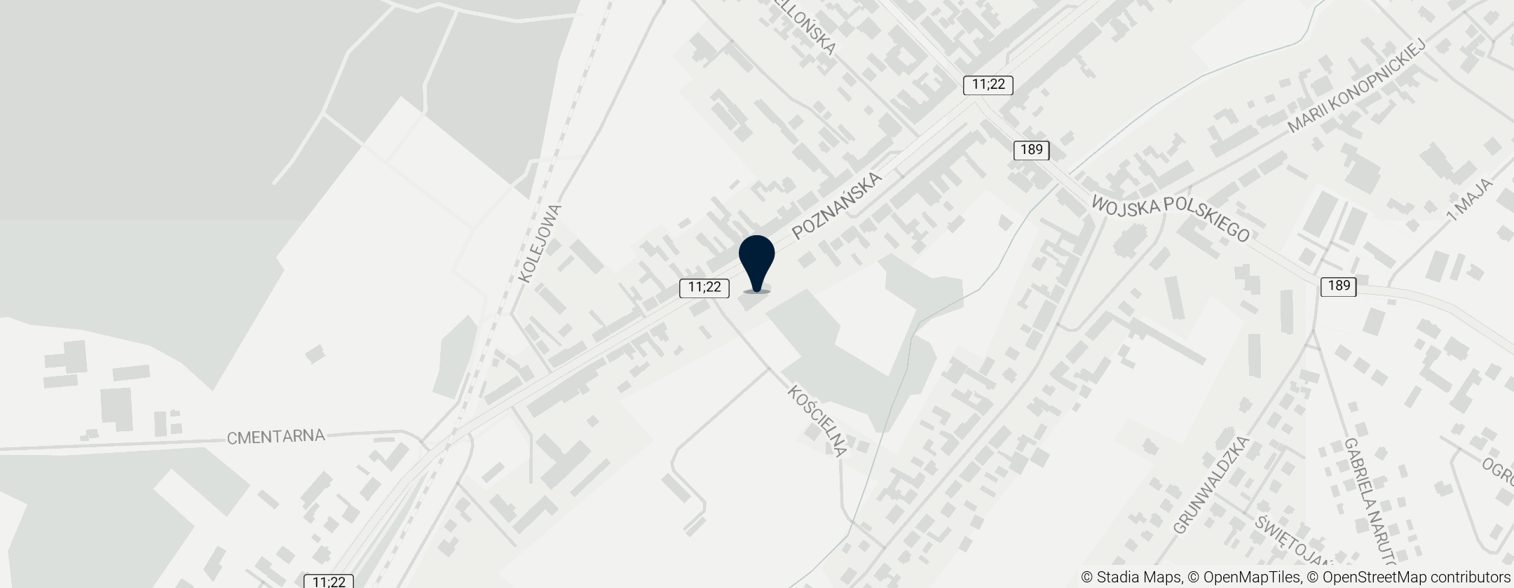 Map of Kościół św. Michała Archanioła w Jastrowiu