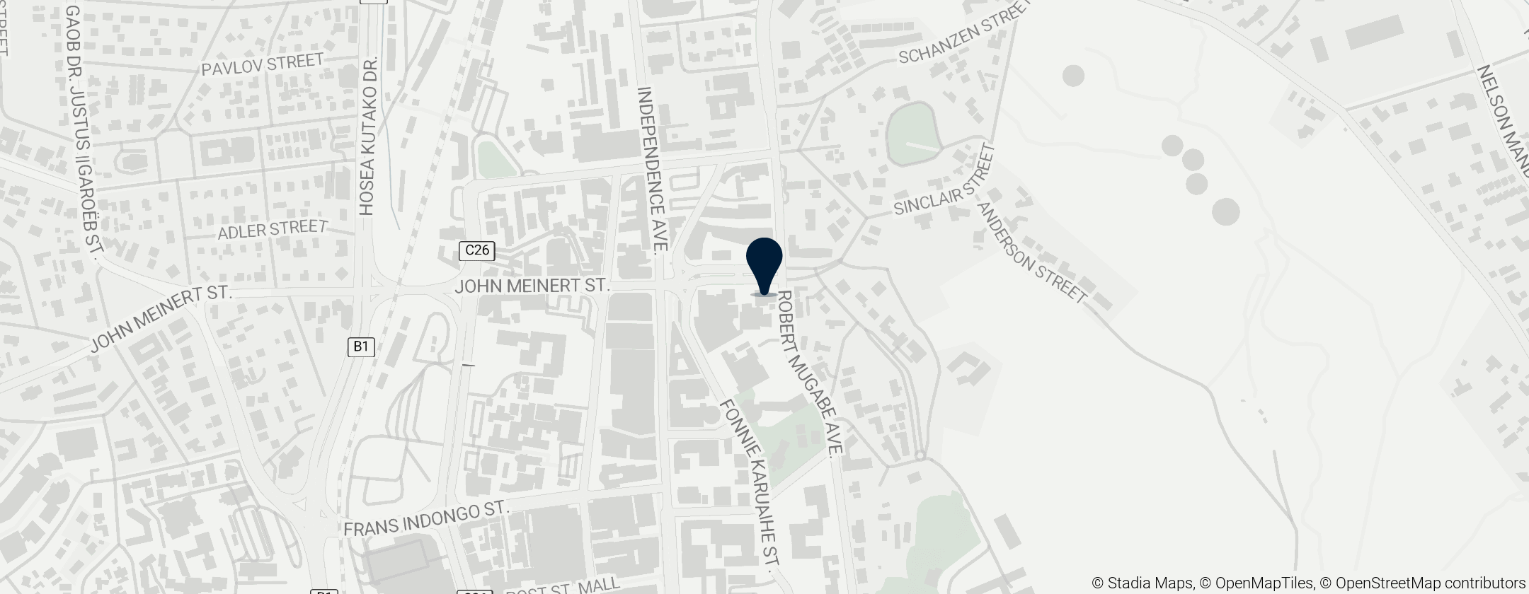 Map of National Art Gallery of Namibia