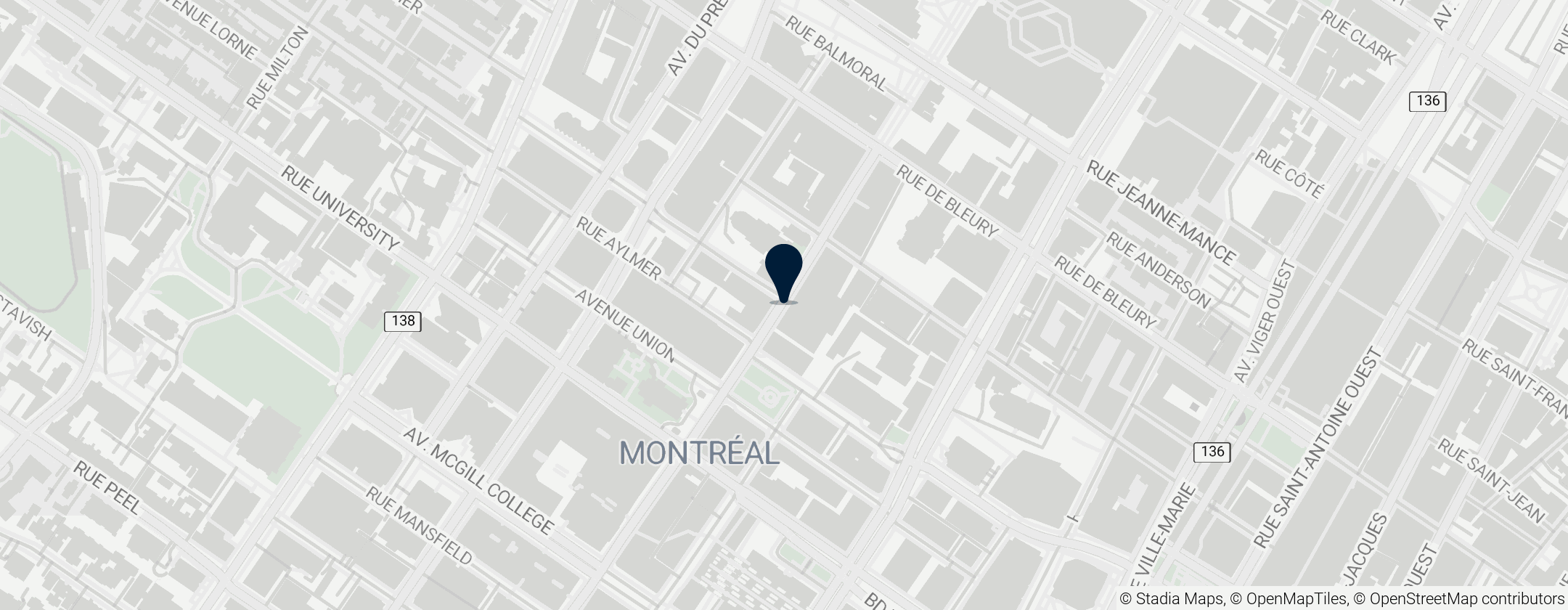 Map of Montreal Metropolitan Orchestra