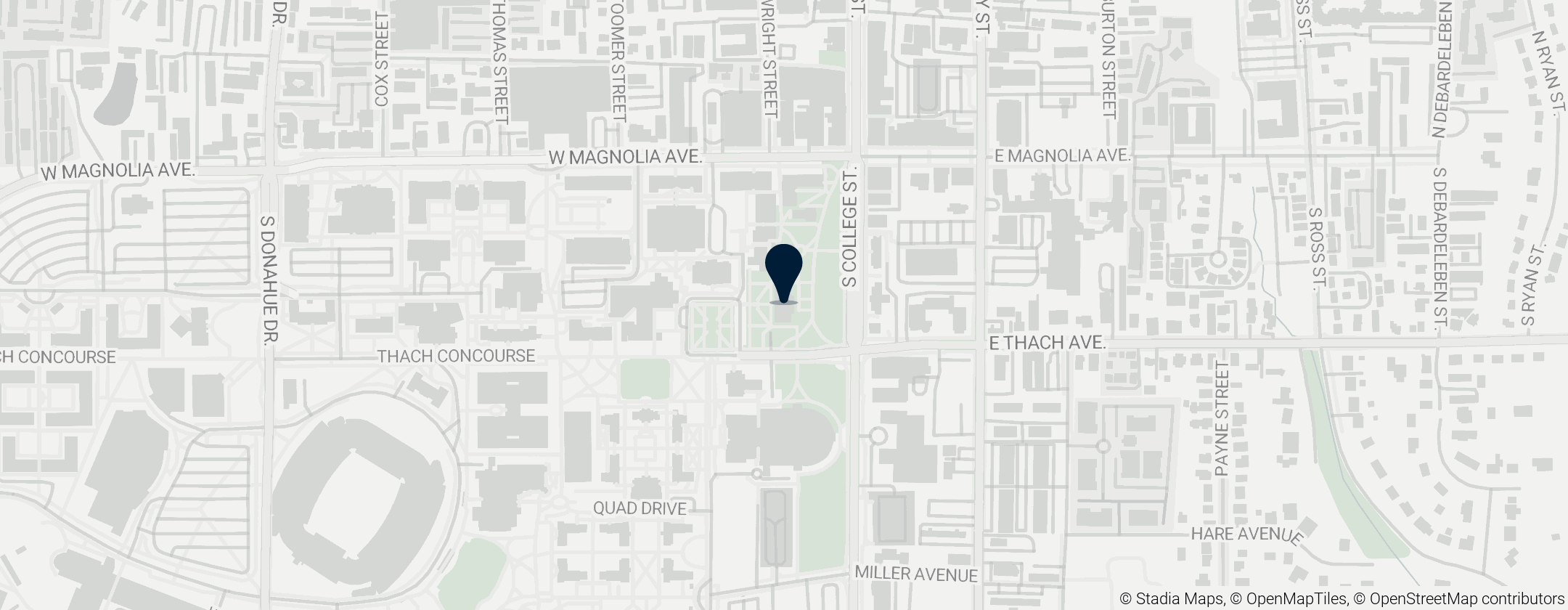 Map of Samford Hall