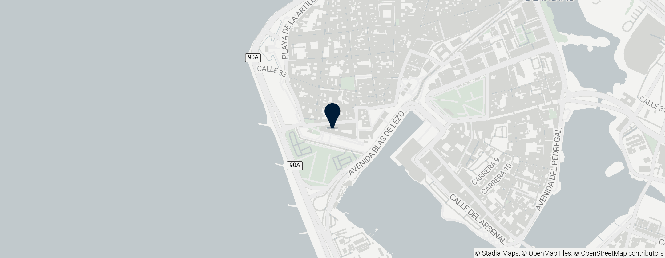 Map of Naval Museum of the Caribbean