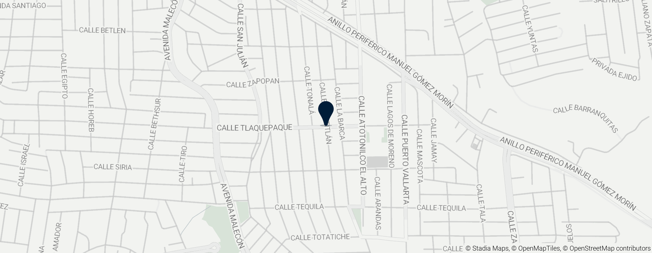 Map of Tlaquepaque District