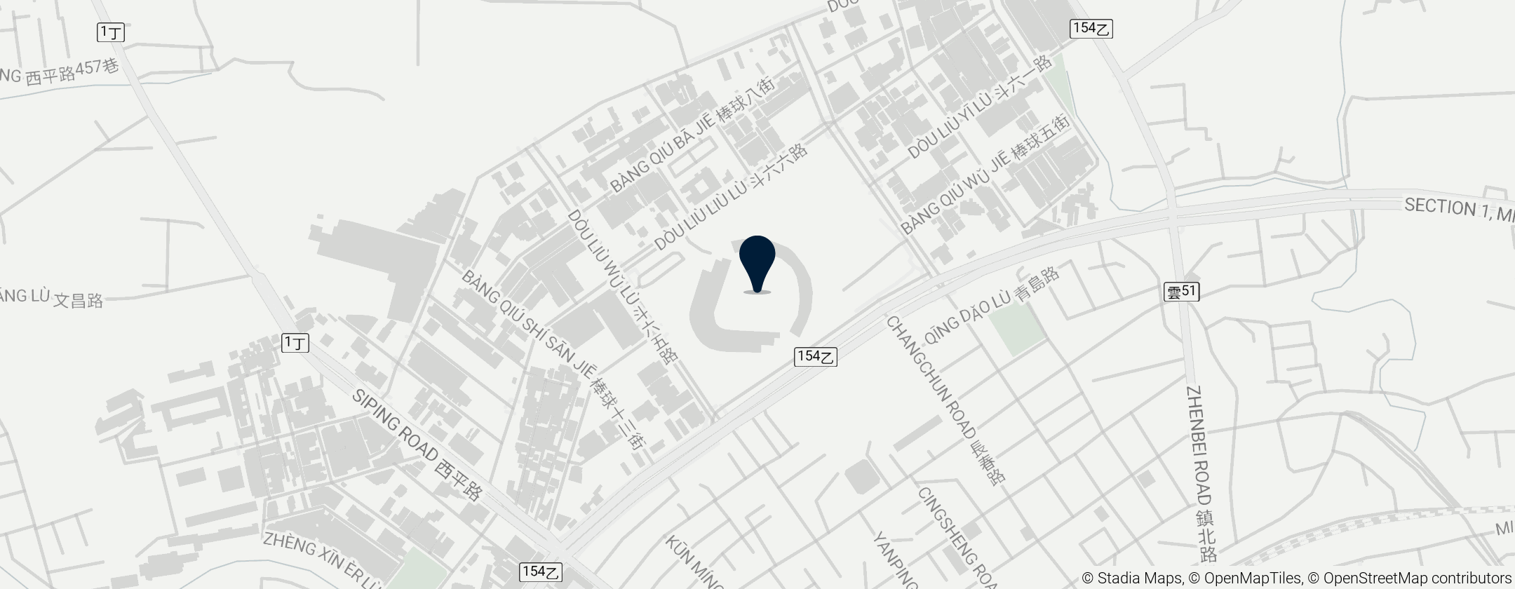 Map of Douliu Baseball Stadium