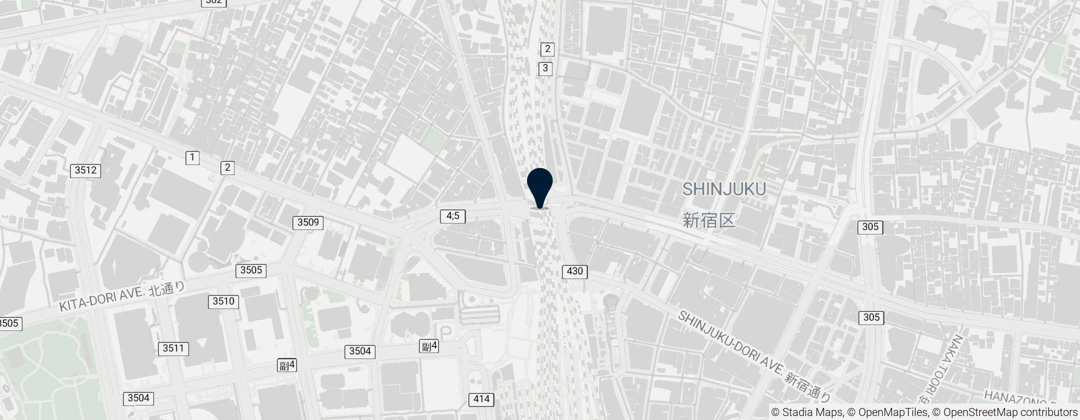 Map of Shinjuku Big Girder Bridge