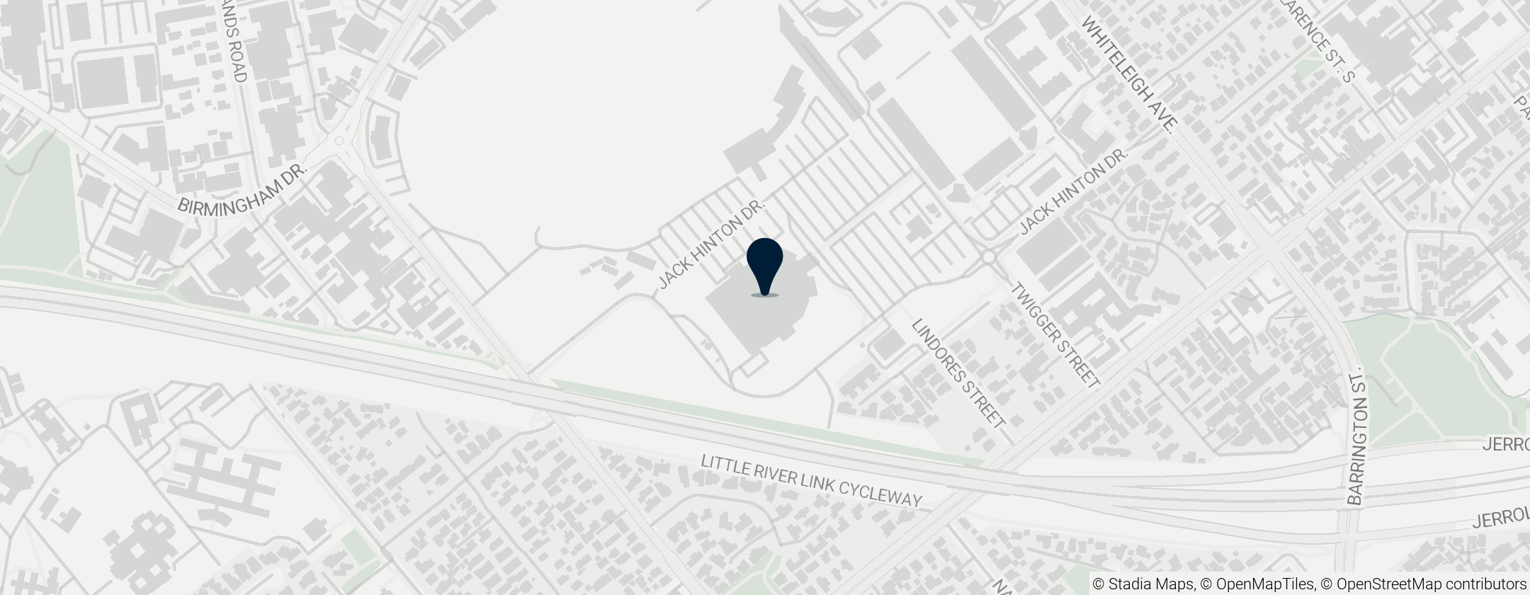 Map of Christchurch Arena