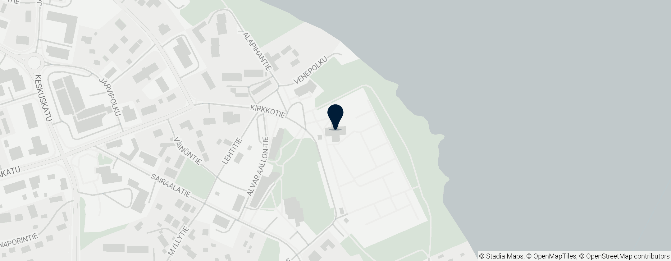 Map of Alajärvi church