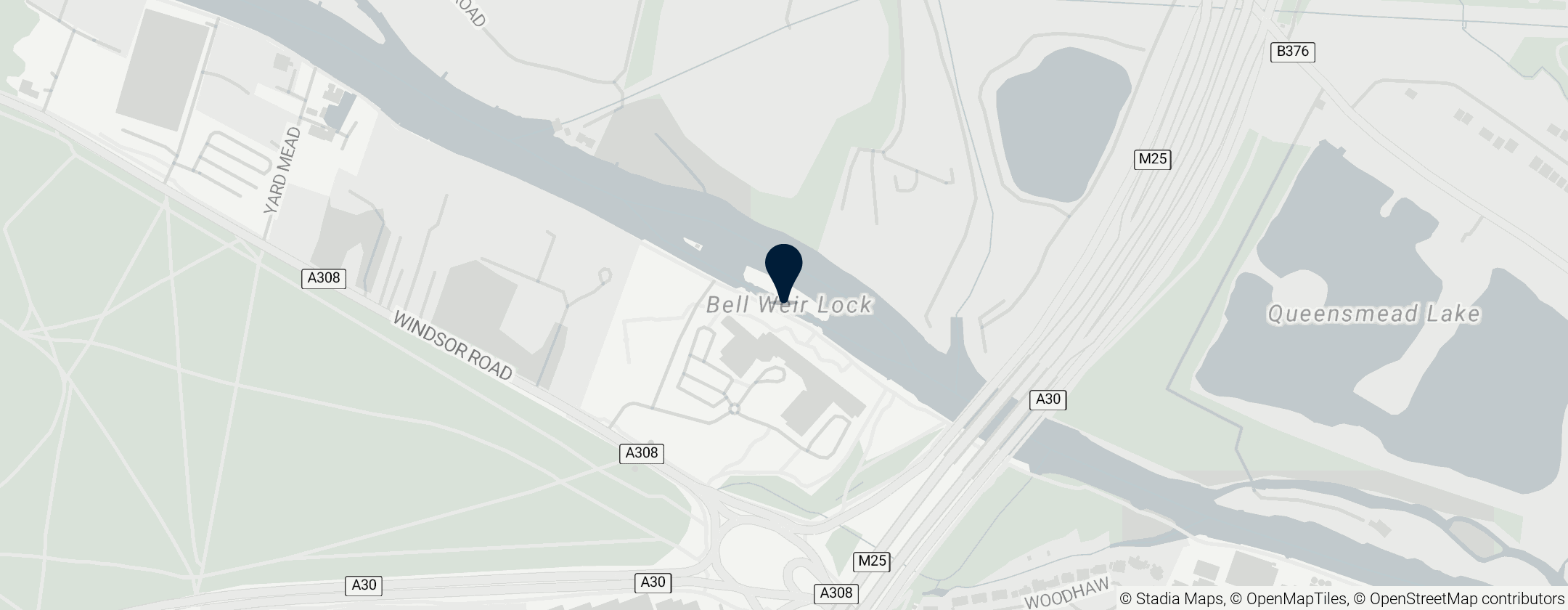 Map of Bell Weir Lock