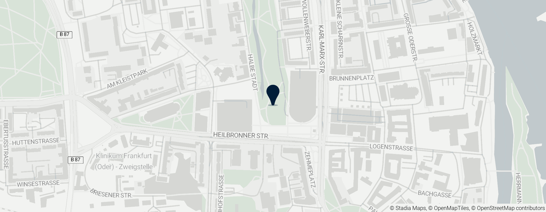 Map of European University Viadrina