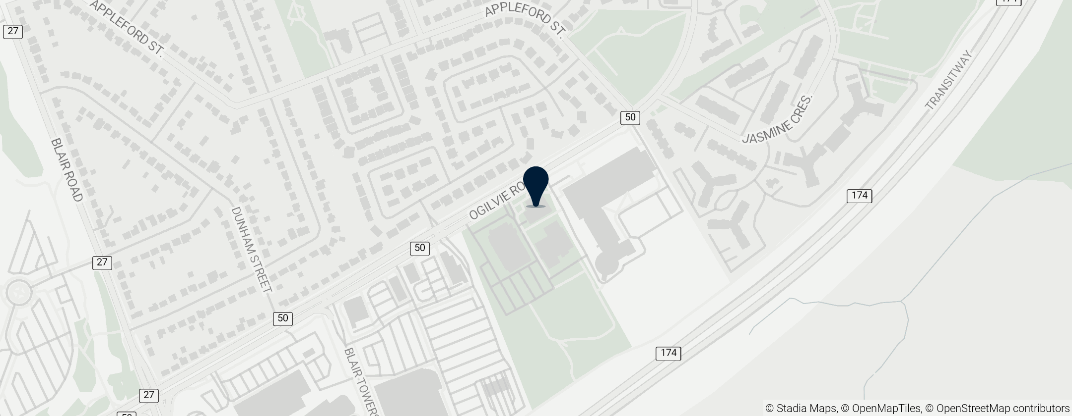 Map of Ottawa Public Library - North Gloucester Branch