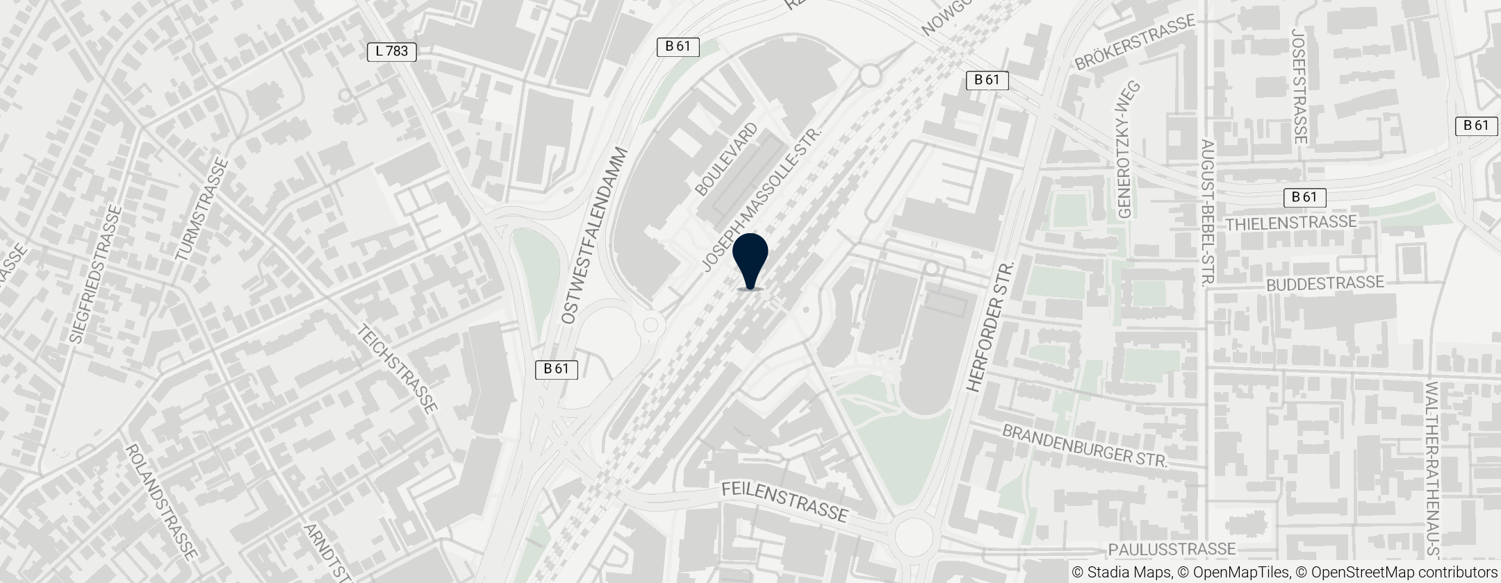 Map of Bielefeld Hauptbahnhof