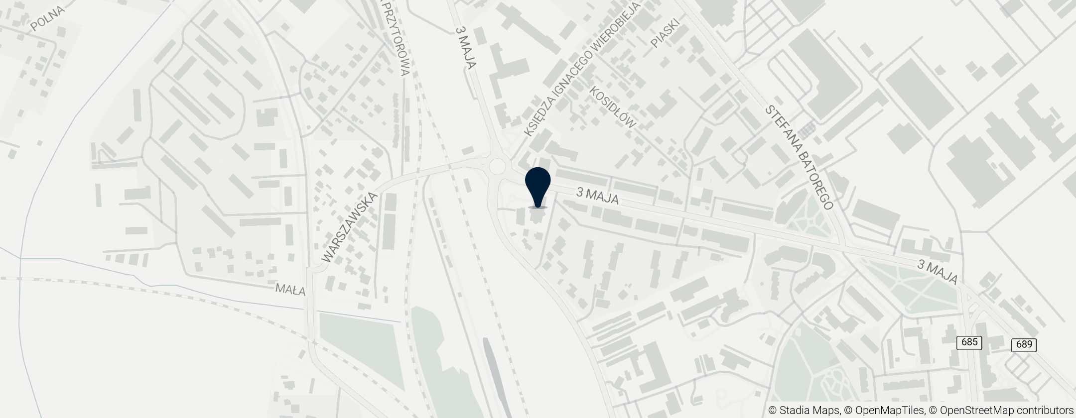 Map of Kościół pw. Podwyższenia Krzyża Świętego