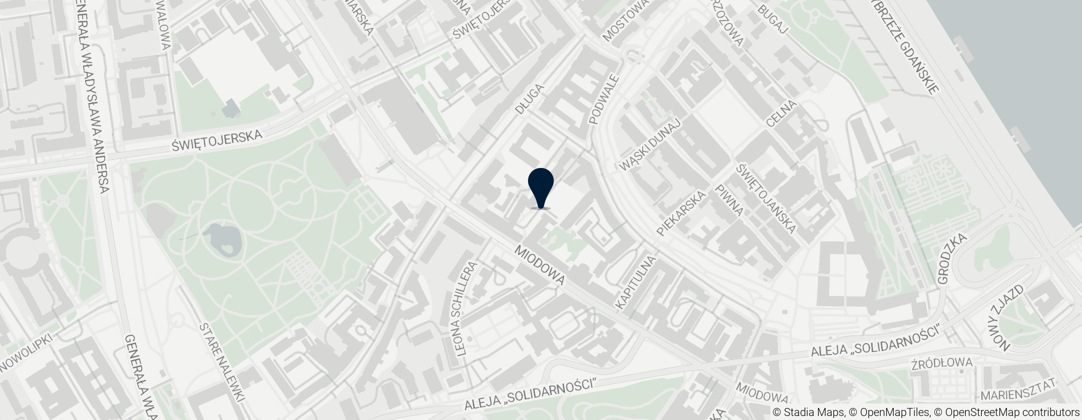 Map of Aleksander Zelwerowicz Theatre Academy in Warsaw