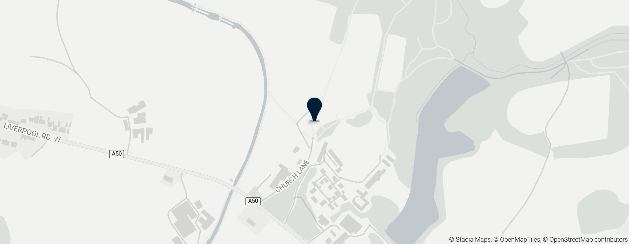 Map of All Saints Church, Church Lawton