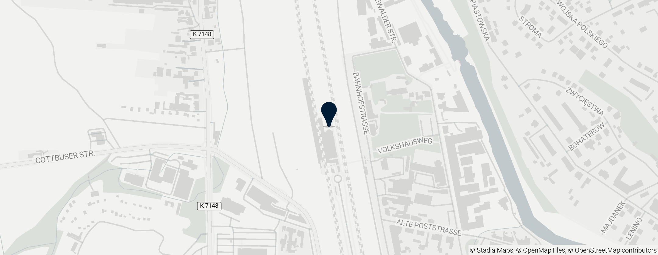 Map of Guben station